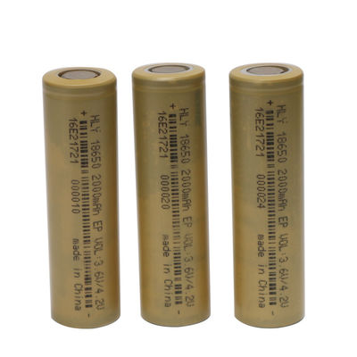 Υψηλό ποσοστό 3.6V 2000mAh 18650 επαναφορτιζόμενες μπαταρίες αντικατάστασης για τα ηλιακά φω'τα