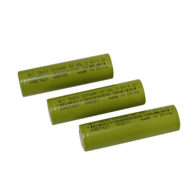 FCC 18650 επανακαταλογηστέο 2200mAh λίθιου ιονικό ποσοστό απαλλαγής μπαταριών υψηλό