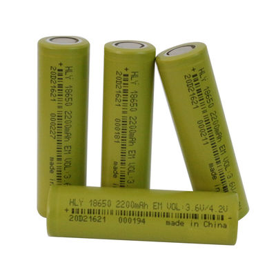 500 κύκλοι 18650 μπαταρία 2200mah 3,7 λίθιου επανακαταλογηστέο υψηλό ποσοστό κυττάρων Β