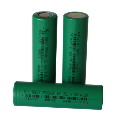 NCM 500 φορές 3.6V 18650 κύτταρο 2500mah μπαταριών για τα ηλεκτρικά ποδήλατα