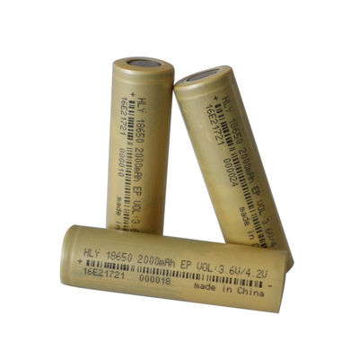 Κινητή δύναμη 2000mah 18650 μπαταρία επανακαταλογηστέο UN38.3 για το φωτεινό φακό