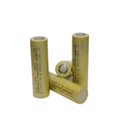 Υψηλή ασφάλεια 3,6 επαναφορτιζόμενη 2000mah 18650 μπαταρία βολτ για το ηλεκτρικό μηχανικό δίκυκλο