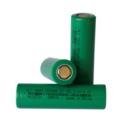 Επαναφορτιζόμενη μπαταρία 18650 3.6V 2500mAh φανών λίθιου ιονική φωτεινή ελαφριά