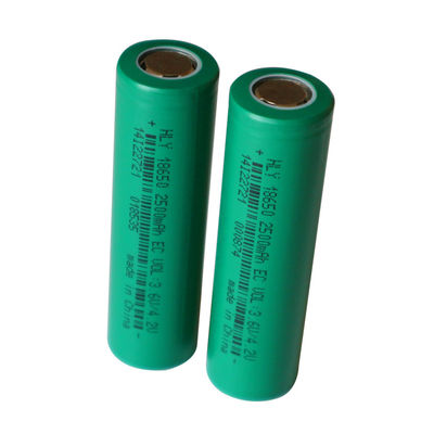 Επανακαταλογηστέο λι ιονικό 3.6v 18650 μπαταρία 2500Mah για το εργαλείο δύναμης