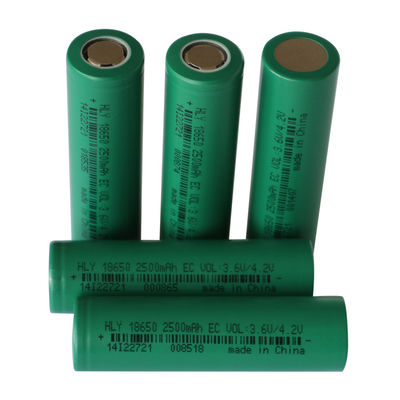 Ανακυκλώσιμο 3,6 βολτ 2500mah 18650 επανακαταλογηστέα υψηλής ενέργειας πυκνότητα μπαταριών