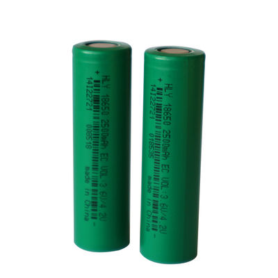 Υψηλή δύναμη 18650 ιονικά κύτταρα μπαταριών 3.6v 2500mah λίθιου για το φακό