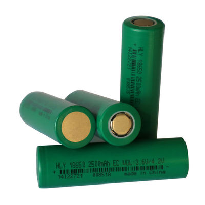 Υψηλή δύναμη 18650 ιονικά κύτταρα μπαταριών 3.6v 2500mah λίθιου για το φακό