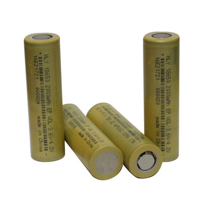 Υψηλό ποσοστό 3.6V 2000mAh 18650 επαναφορτιζόμενες μπαταρίες αντικατάστασης για τα ηλιακά φω'τα