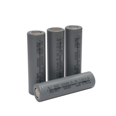 Ιονική 2600mah 18650 υψηλής δύναμης κυλινδρική μπαταρία λι επαναφορτιζόμενη