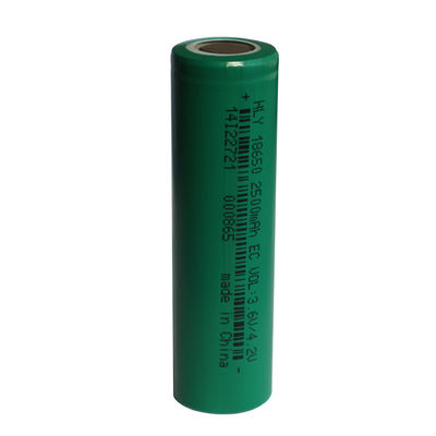 HLY 18650 κυλινδρικά κύτταρα 3.6V 2500mah μπαταριών cOem για τα ηλεκτρικά οχήματα