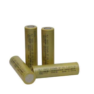 RoHS 18650 ιονικά κυλινδρικά κύτταρα 2000mAh μπαταριών λίθιου για τις ηλεκτρικές συσκευές