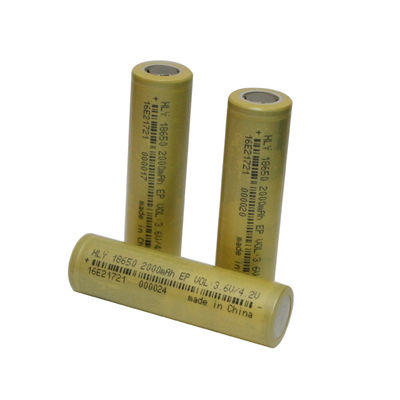 RoHS 18650 ιονικά κυλινδρικά κύτταρα 2000mAh μπαταριών λίθιου για τις ηλεκτρικές συσκευές