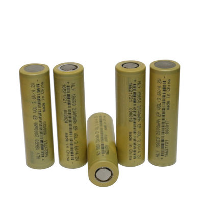 Ικανότητα 18650 ιονική μπαταρία 2000mAh 3.6V υψηλού ποσοστού λίθιου για τα ηλεκτρικά οχήματα